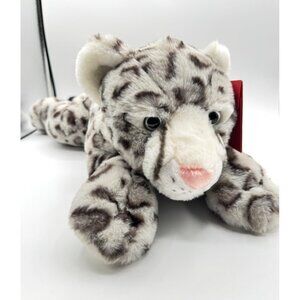 FAO Schwartz Lay Down Snow Leopard Plush Stuffed Animal